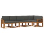 vidaXL Ensemble de canapés d'extérieur 6 pc Naturel et Anthracite