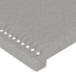 vidaXL Tête de lit avec oreilles Gris clair 183x16x78/88 cm Tissu
