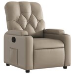 vidaXL Fauteuil inclinable Cappuccino Similicuir