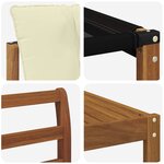 vidaXL Ensemble de canapés d'extérieur 6 pc Naturel et Crème