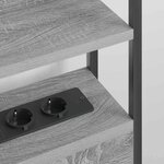 vidaXL Tête de lit avec étagère Sonoma gris 140 cm Bois d'ingénierie