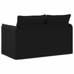 vidaXL Canapé Noir 136 x 82 x 85 cm tissu