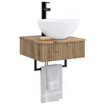 vidaXL Basin de lavage mural Chêne artisanal 40 x 41 x 40 5 cm