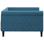 vidaXL Lit de repos sans matelas bleu 100x200 cm velours