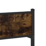 vidaXL Cadre de lit en métal sans matelas chêne fumé 160x200 cm