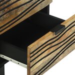 vidaXL Cabinet de chevet 40x33.5x46 cm en bois de manguier massif et en bois reconstitué