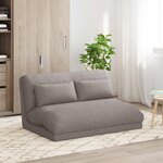 vidaXL Fauteuil de sol ajustable Taupe Tissu
