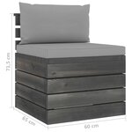 vidaXL Salon palette de jardin 6 Pièces avec coussins Bois de pin massif
