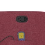 vidaXL Fauteuil de massage inclinable Rouge bordeaux Tissu
