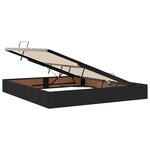 vidaXL Lit de rangement LED avec matelas Noir 160 x 200 cm Tissu