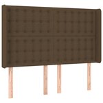 vidaXL Sommier à lattes de lit avec matelas Marron foncé 140x200 cm
