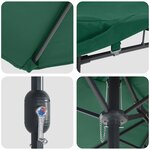 vidaXL Parasol de jardin Vert 385 x 209 x 244 cm tissu
