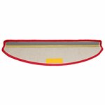 vidaXL Tapis d'escalier 10 pièces 65 x 21 x 4 cm Rouge Demi-rond Grand