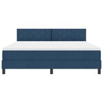 vidaXL Lit à ressorts avec matelas Bleu 180 x 200 cm tissu