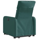 vidaXL Fauteuil inclinable vert foncé tissu