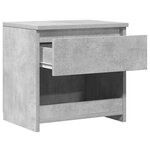 vidaXL Table de chevet Gris béton 40x30x39 cm Aggloméré