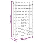 vidaXL Casier à bouteilles pour 72 bouteilles Doré Métal