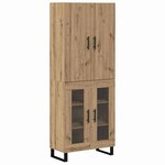 vidaXL Haut Armoire 2 Pièces Chêne artisanal 69 5 x 34 x 180 cm