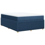 vidaXL Sommier à lattes de lit avec matelas Bleu 140x190 cm Tissu