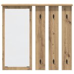 vidaXL Porte-manteau mural chêne artisanal 84 x 10 x 80 cm