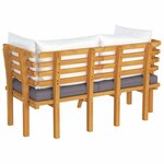 vidaXL Canapé de jardin 2 places avec coussins Bois d'acacia massif