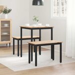 vidaXL Table de salle à manger / Table de repas Naturel