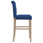 vidaXL Chaises de bar lot de 2 bois massif d'hévéa et tissu