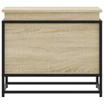 vidaXL Boîte de rangement avec couvercle chêne sonoma bois ingénierie