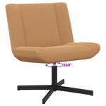 vidaXL Chaise pivotante Beige 63 x 75 x 76 cm tissu