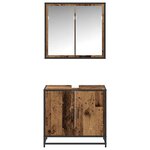 vidaXL Ensemble de mobilier de salle de bain 2 Pièces Bois ancien
