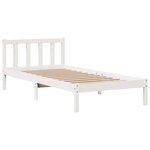 vidaXL Lit bibliothèque sans matelas blanc 100x200 cm bois pin massif