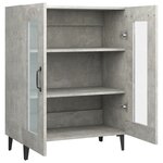 vidaXL Buffet gris béton 69 5x34x90 cm bois d'ingénierie