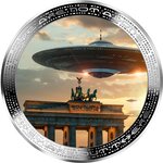 Pièce de monnaie en Argent 2000 Francs g 62.2 (2 oz) Millésime 2025 We Are Not Alone UFO ABOVE BERLIN