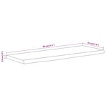 vidaXL Étagère murale rectangulaire massif acacia bordure assortie