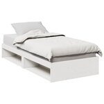 vidaXL Lit de jour sans matelas blanc 90x190 cm bois de pin massif