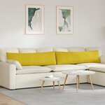 vidaXL Coussins de canapé 2 Pièces Jaune 145 x 40 cm