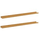 vidaXL Étagère Murale 2 Pièces Beige 100 x 9 x 3 cm Bois d'ingénierie