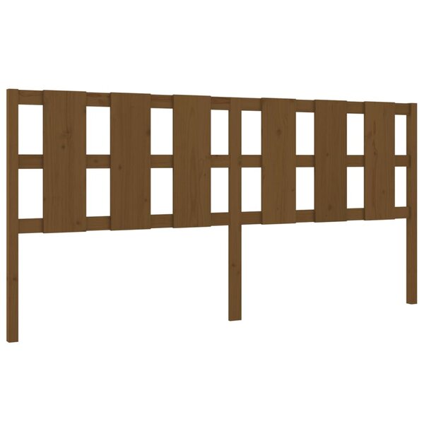 vidaXL Tête de lit Marron miel 205 5x4x100 cm Bois massif de pin
