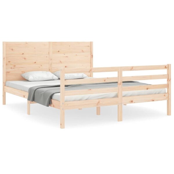 vidaXL Cadre de lit sans matelas 160x200 cm bois massif