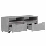 vidaXL Meuble TV VISNES gris béton 100x40x38 cm bois d'ingénierie