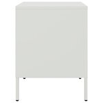 vidaXL Table de chevet blanc 36x39x50 5 cm acier
