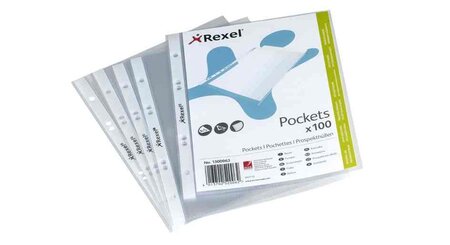 Lot de 100 Pochettes transparentes A5 Premium 80microns REXEL