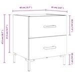 vidaXL Table de chevet sonoma gris 40x35x47 5 cm bois d’ingénierie