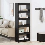 vidaXL Bibliothèque Chêne noir 60 x 30 x 166 cm Bois d'ingénierie