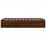 vidaXL Cadre de lit chêne marron 180x200 cm super king