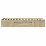 vidaXL Cadre de lit sans matelas chêne sonoma 90x190 cm