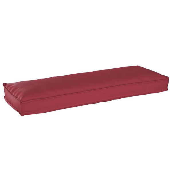 vidaXL Coussin pour banc de palette Bordeaux 120 x 40 x 8 cm
