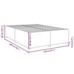 vidaXL Cadre de lit sans matelas noir 140x200 cm tissu
