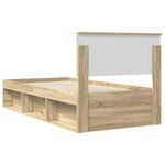 vidaXL Cadre de lit Chêne Sonoma 90 x 200 cm Bois d'ingénierie