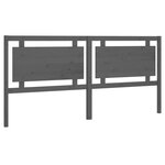 vidaXL Tête de lit Gris 205 5x4x100 cm Bois massif de pin